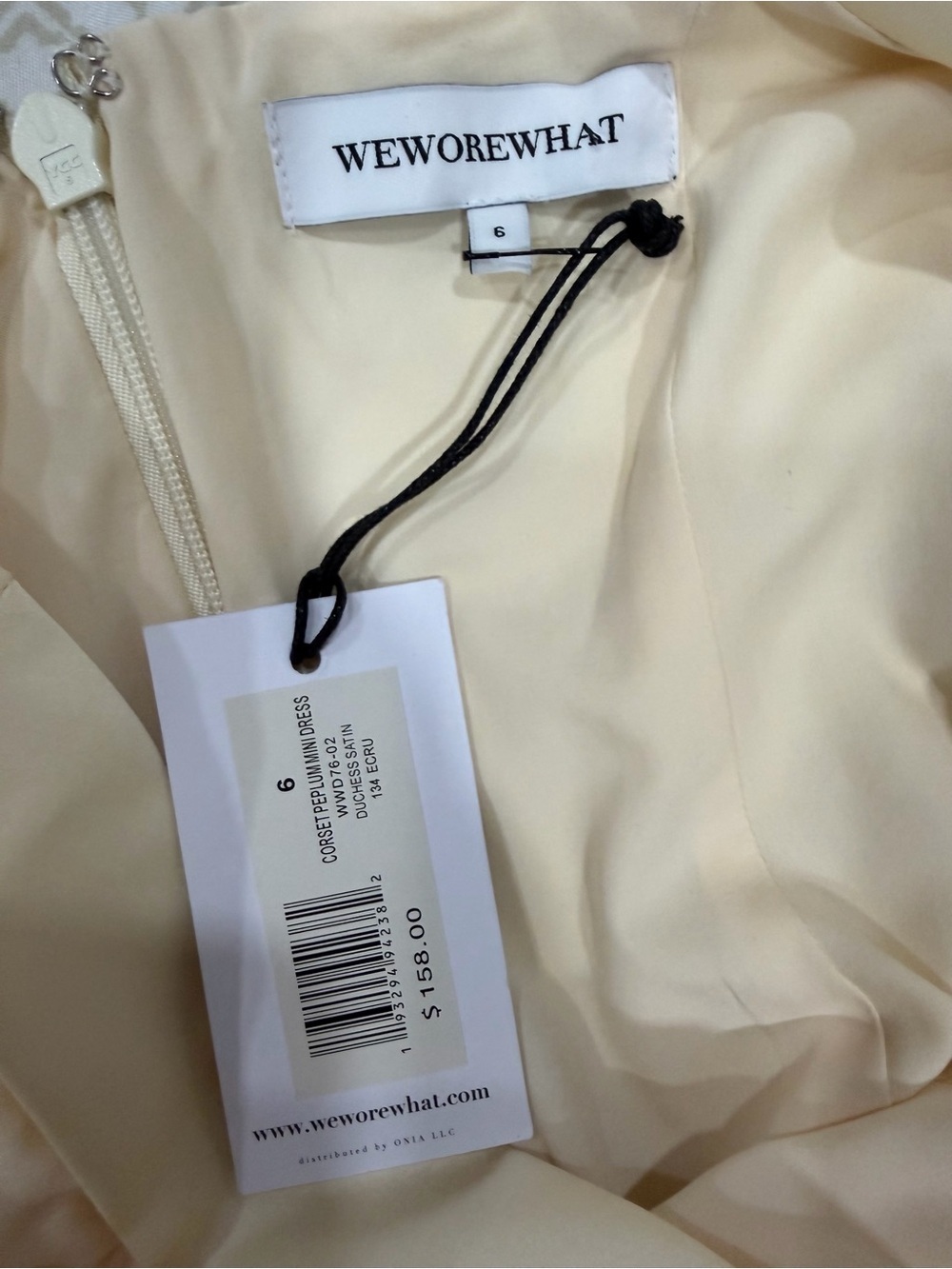 WeWoreWhat Cream Square-Neck Ruffle Mini Dress - Picture 8 of 9